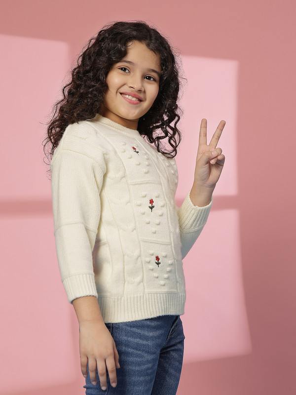 Albion By CnM GIRLS KIDS CREAM PULLOVER
