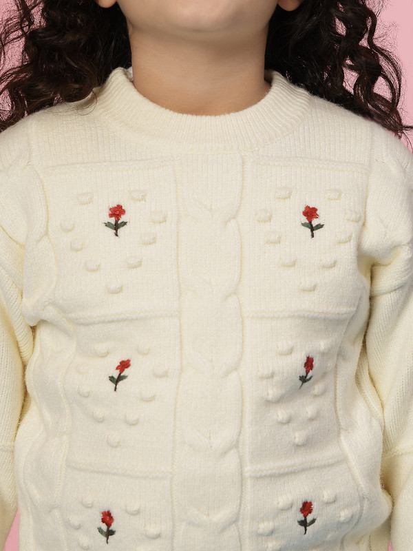 Albion By CnM GIRLS KIDS CREAM PULLOVER