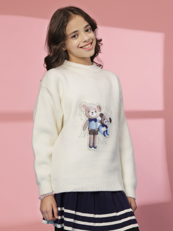 Albion By CnM GIRLS KIDS WHITE PULLOVER