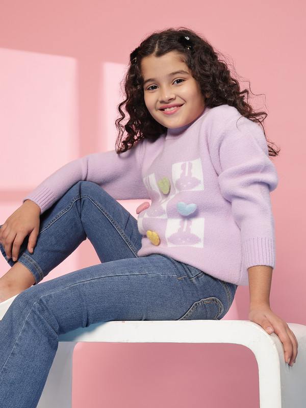 Albion By CnM GIRLS KIDS PURPEL PULLOVER