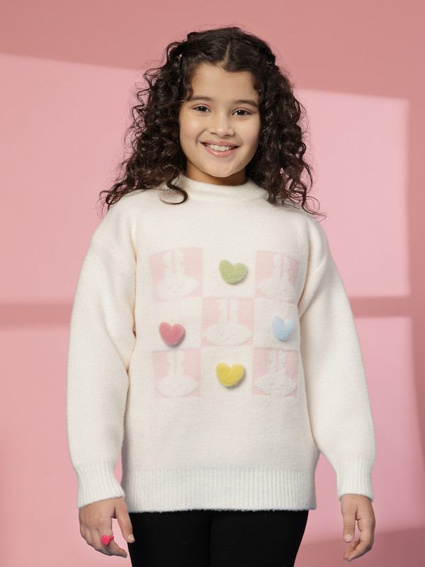 Albion By CnM GIRLS KIDS WHITE PULLOVER