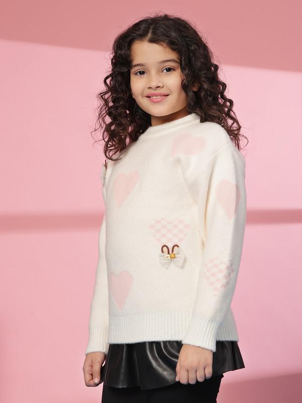 Albion By CnM GIRLS KIDS WHITE PULLOVER