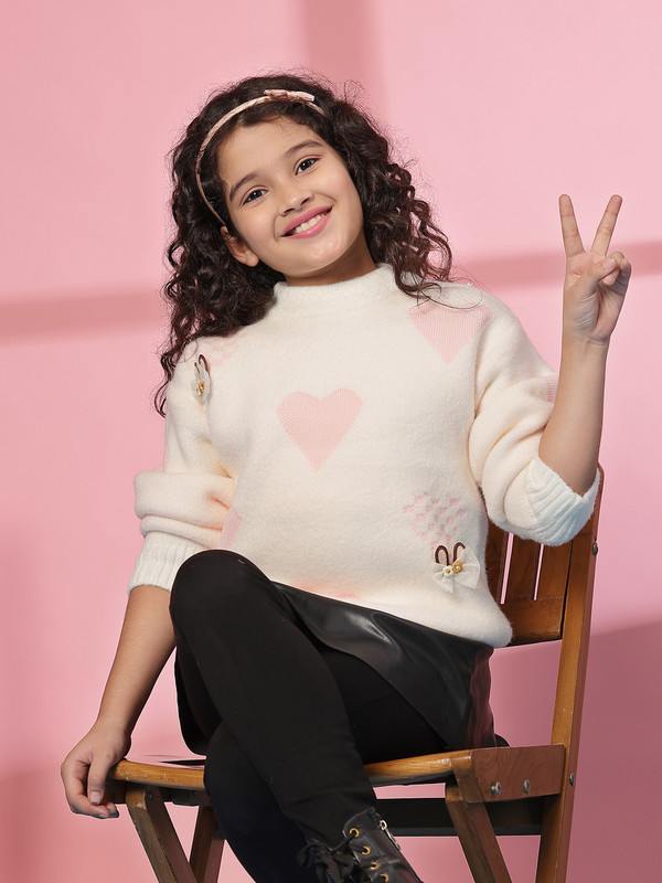 Albion By CnM GIRLS KIDS WHITE PULLOVER