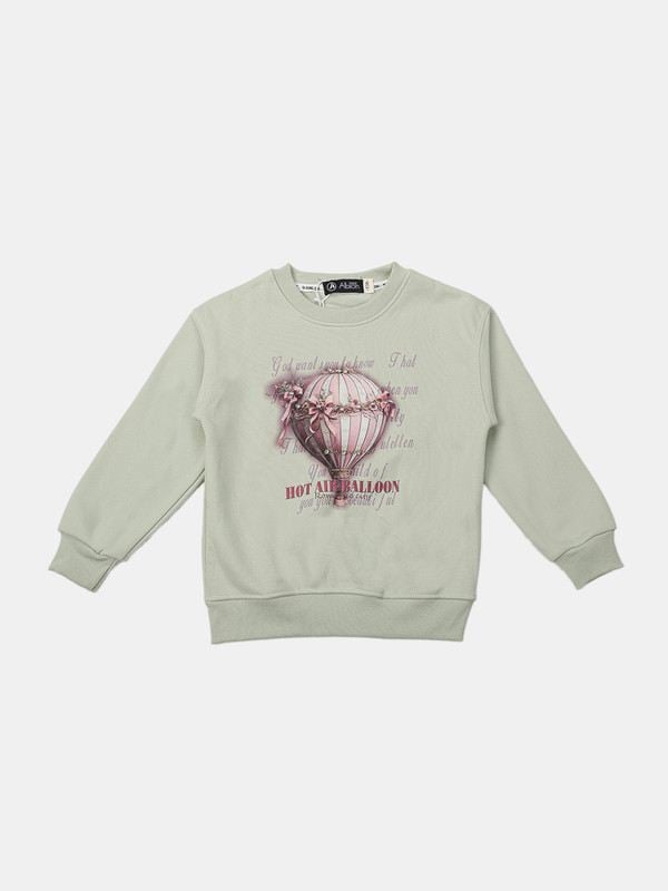 Albion Kids Girls Green Sweatshirt