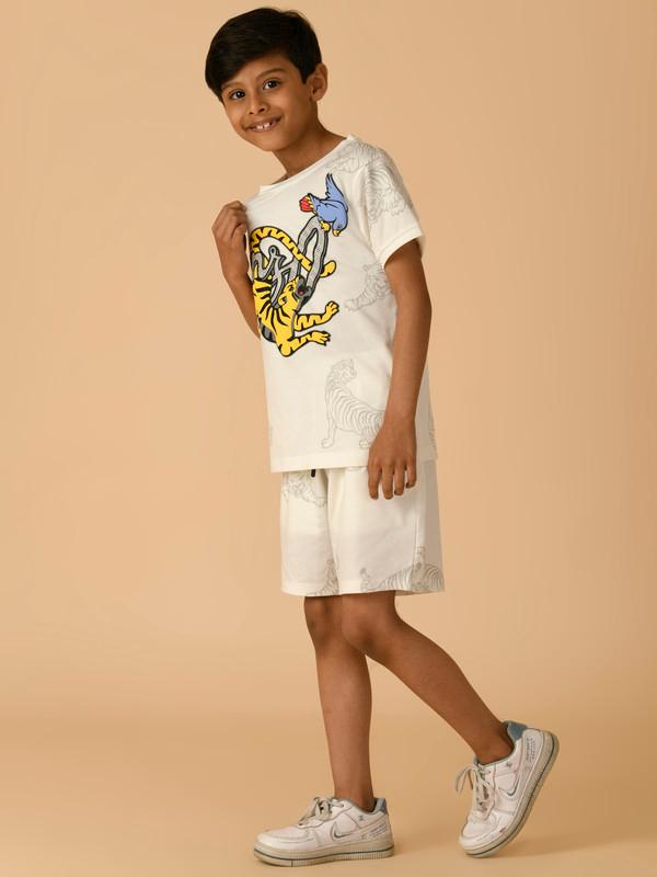 ALBION PREMIUM BOYS WHITE COORD SET