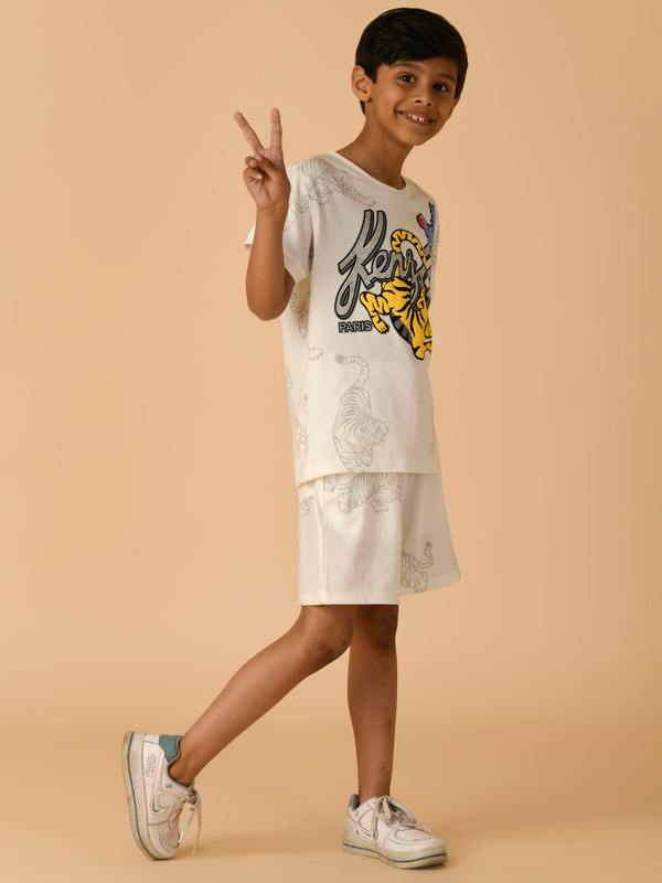 ALBION PREMIUM BOYS WHITE COORD SET