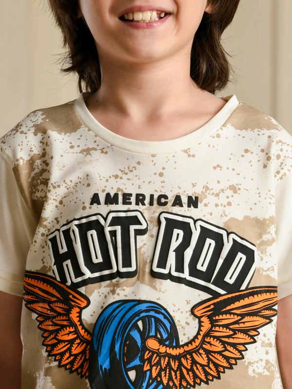 ALBION PREMIUM BOYS NAPOLEON CREAM T-SHIRT