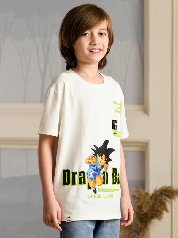 ALBION PREMIUM BOYS NAPOLEON CREAM T-SHIRT
