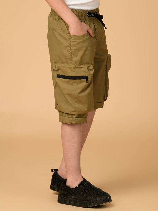 ALBION PREMIUM BOYS KHAKHI CAPRIS
