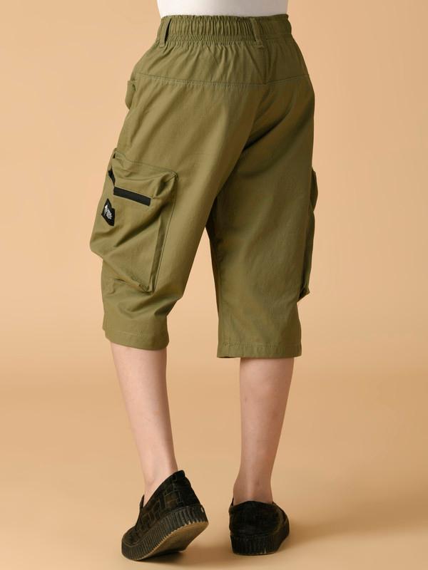ALBION PREMIUM BOYS OLIVE CAPRIS