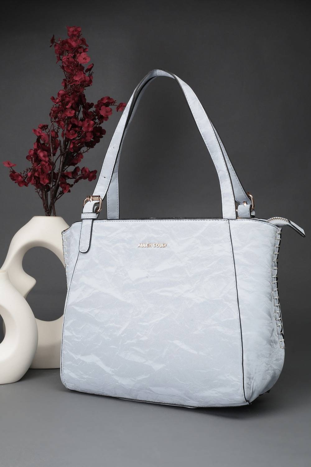 Women Light Blue Casual Handbag
