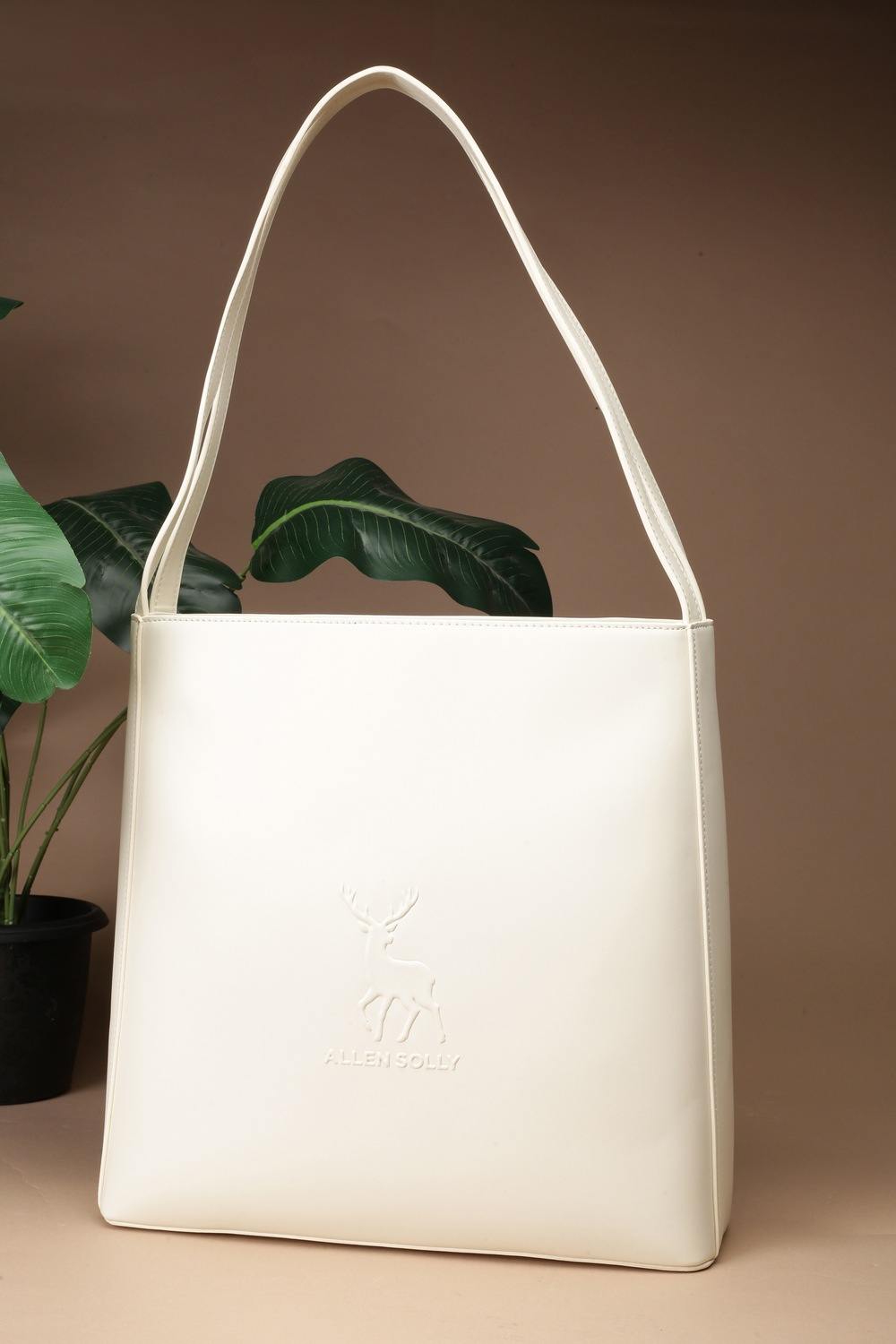 Women White Casual Handbag