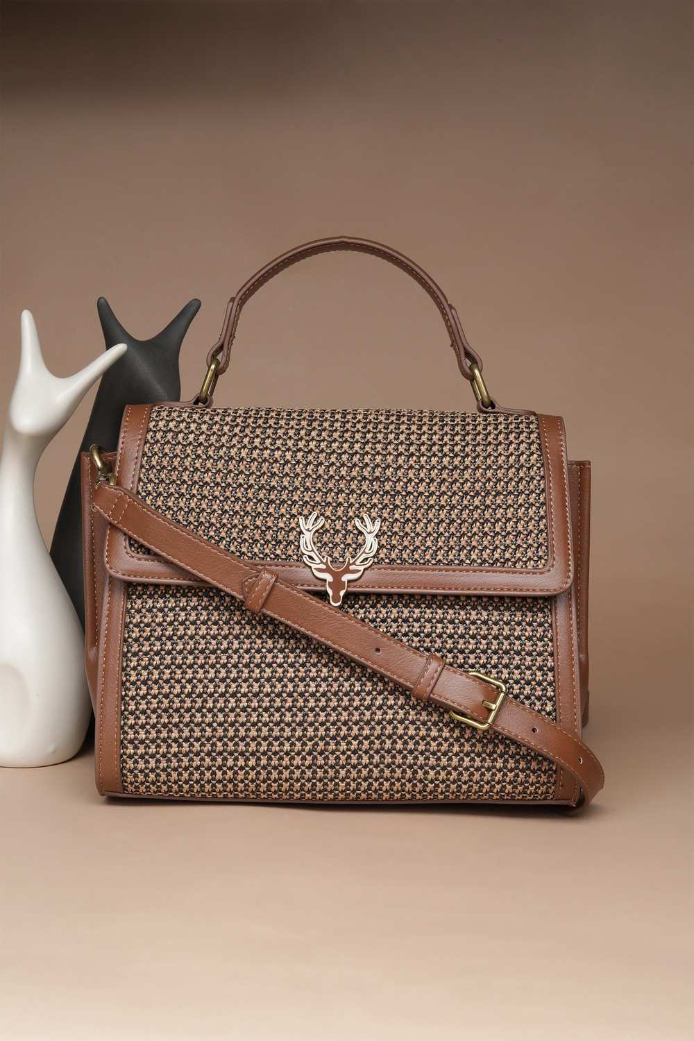 Women Brown Casual Sling Bag