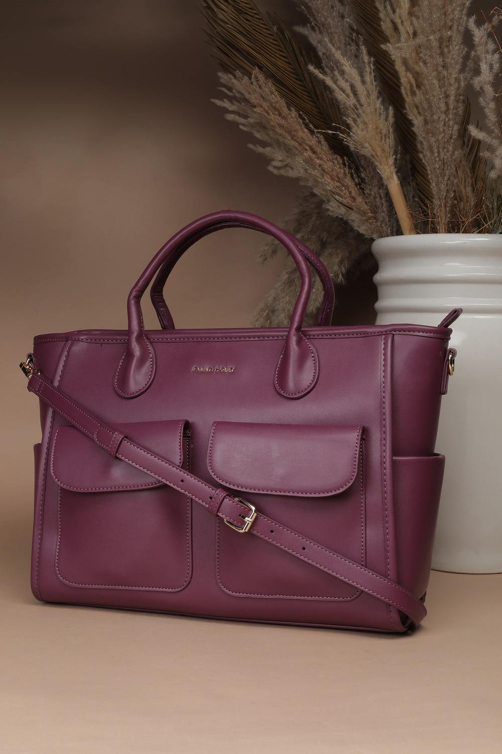 Women Purple Casual Handbag