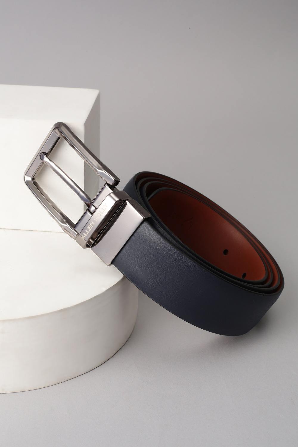 Men Navy Solid Formal Belt