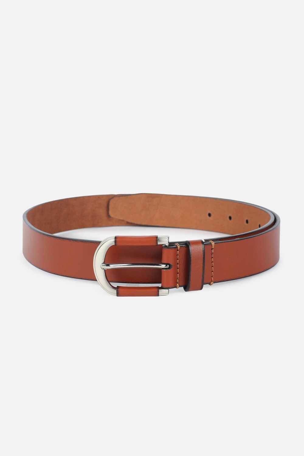 Men Brown Solid Casual Belt