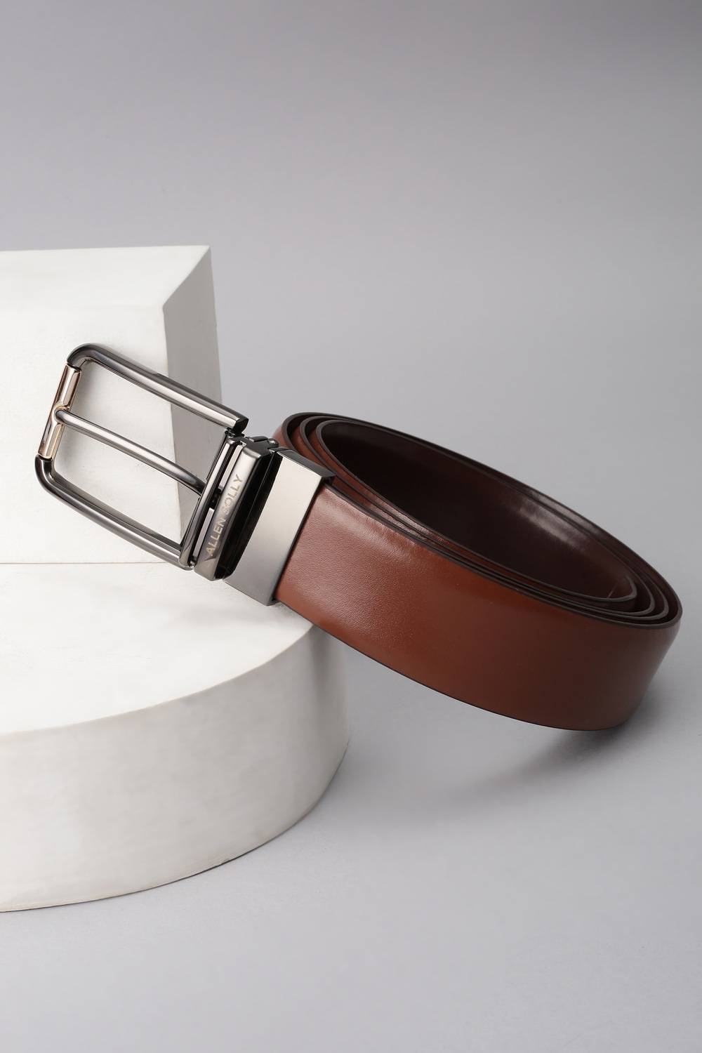 Men Brown Solid Formal Belt