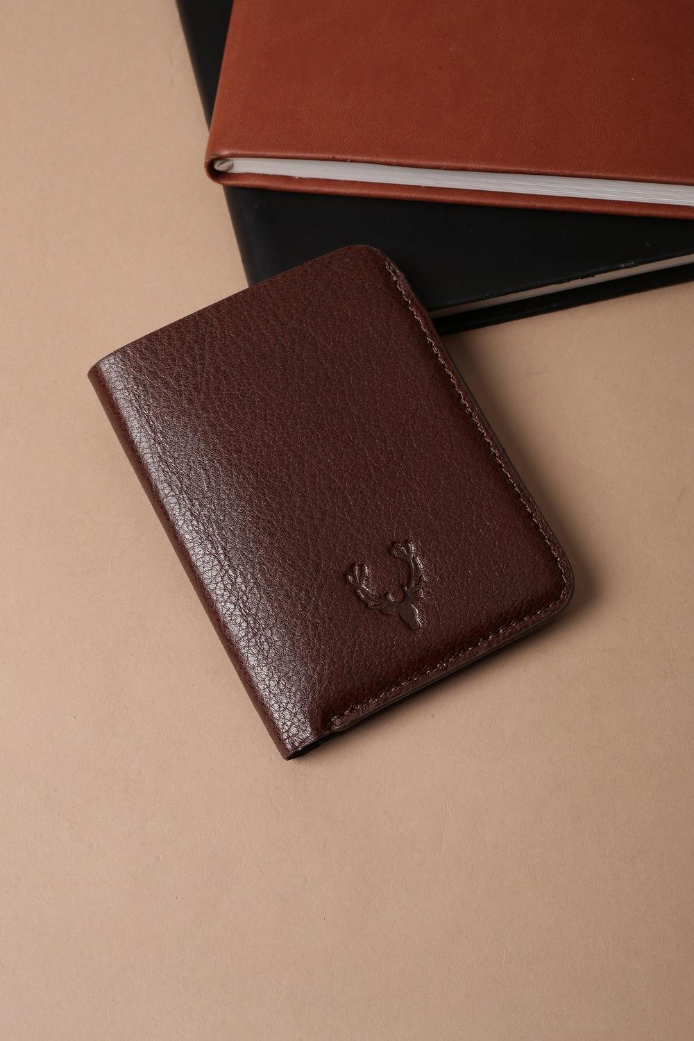 Men Brown Textured Leather Wallet