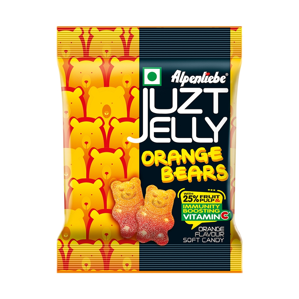Alpenliebe Juzt Jelly Orange Bears Flavoured Soft Candy 67.5 G