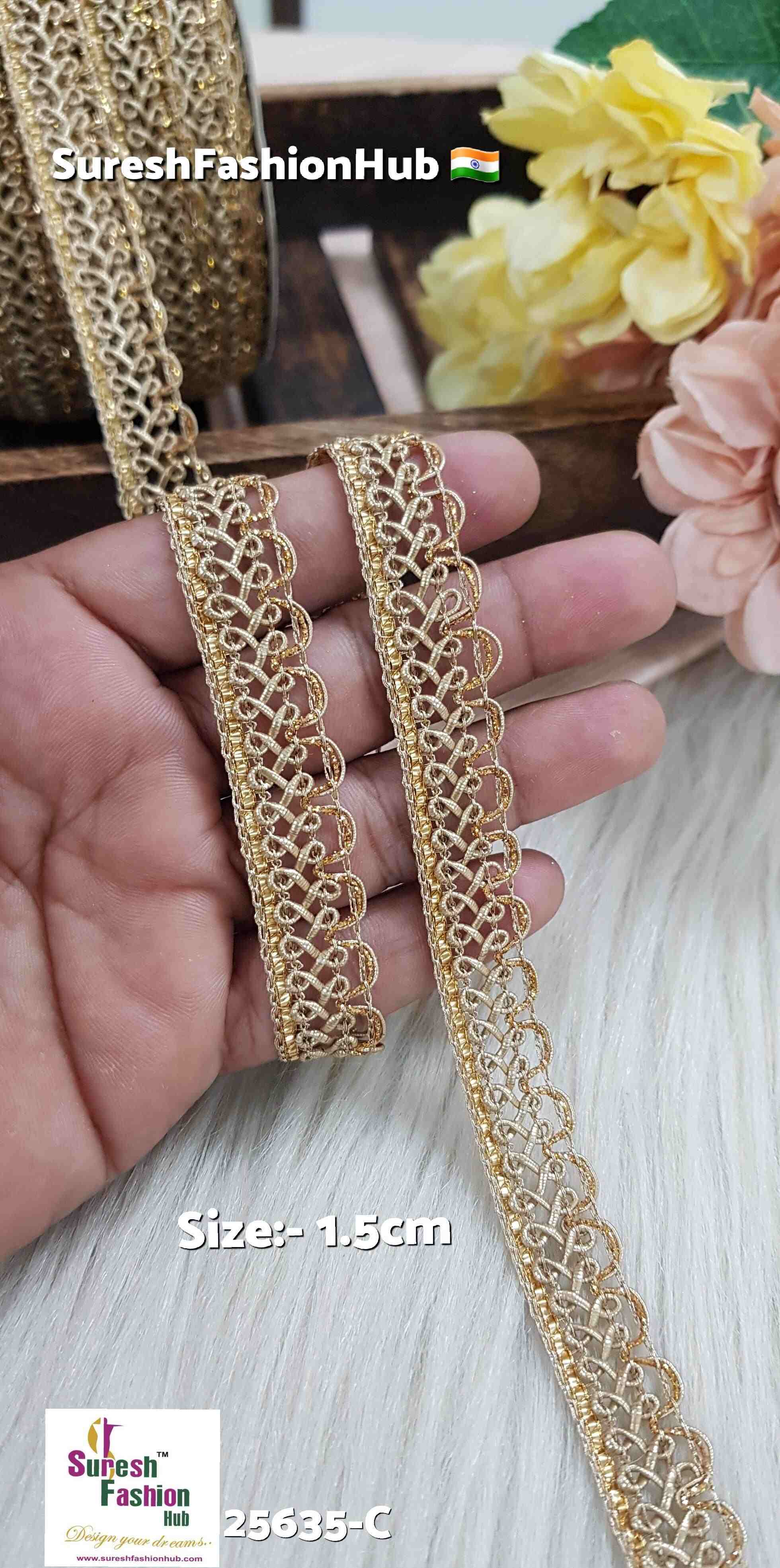 Scalloped Jhalar Cutwork Lace
