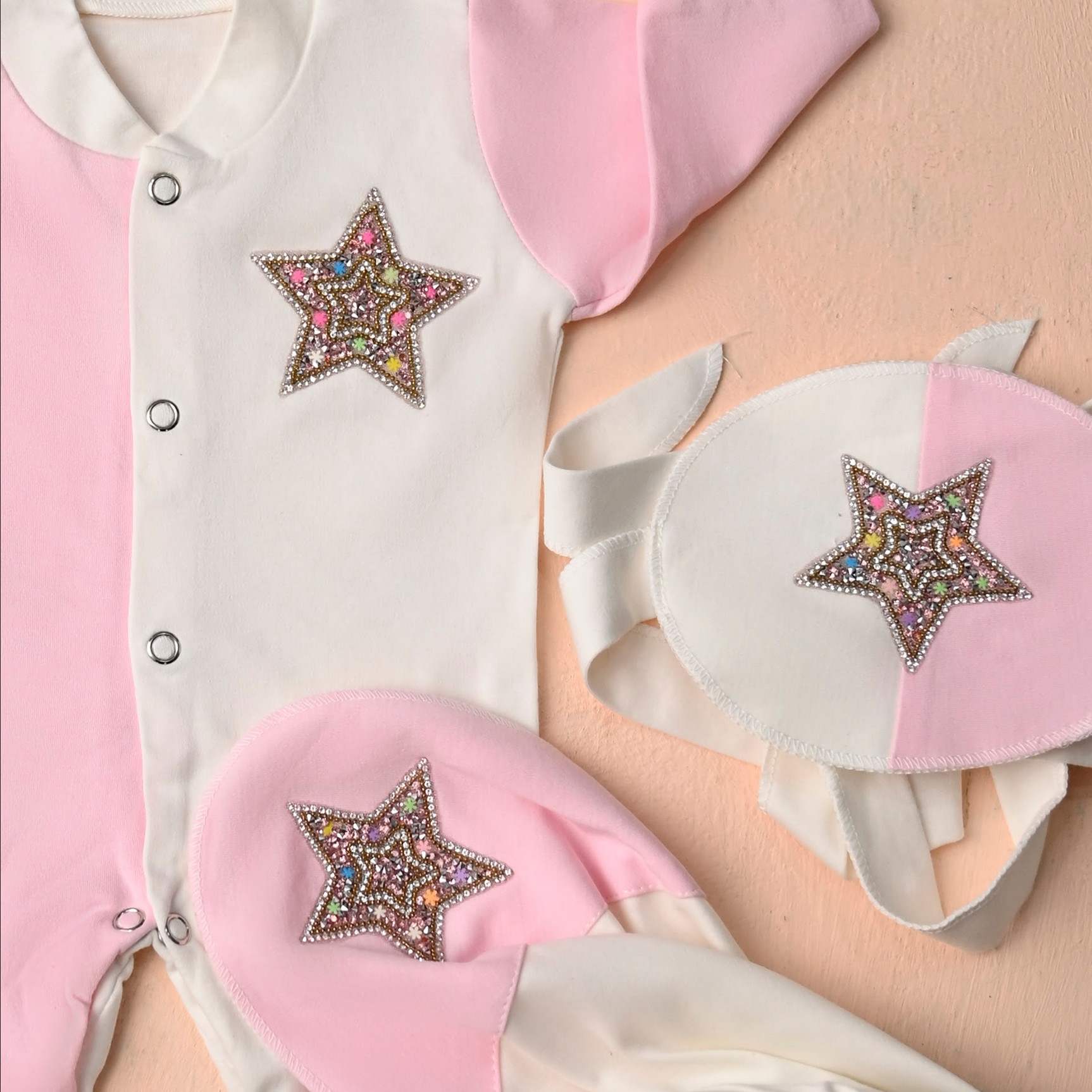 Pink Twinkle Romper Set
