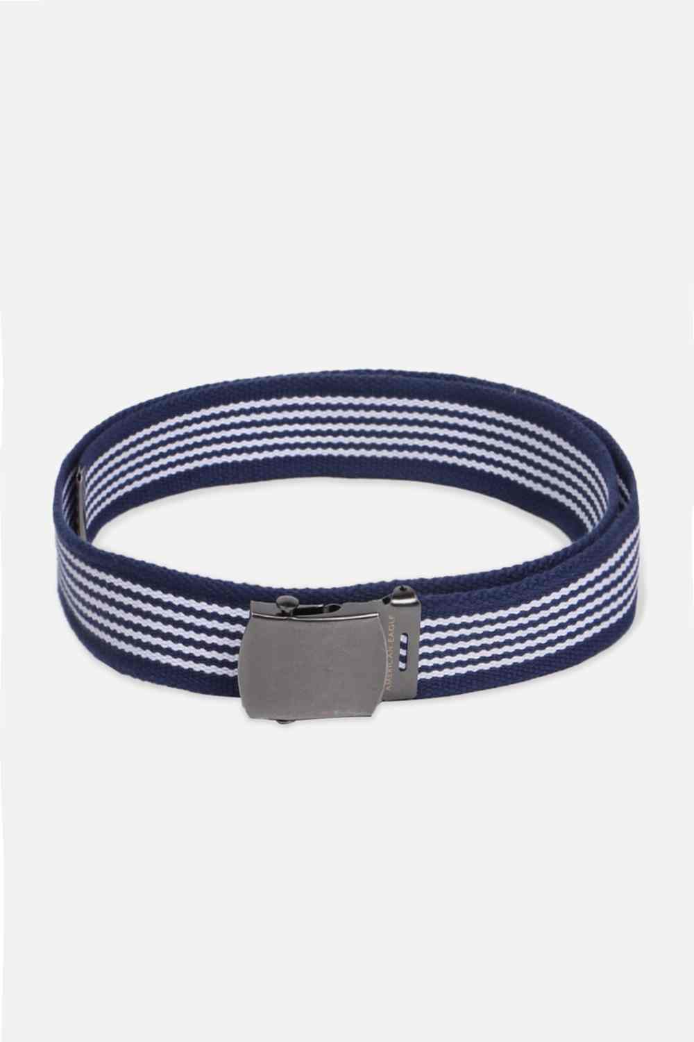 American Eagle Men Blue AEO Stripe Web Belt