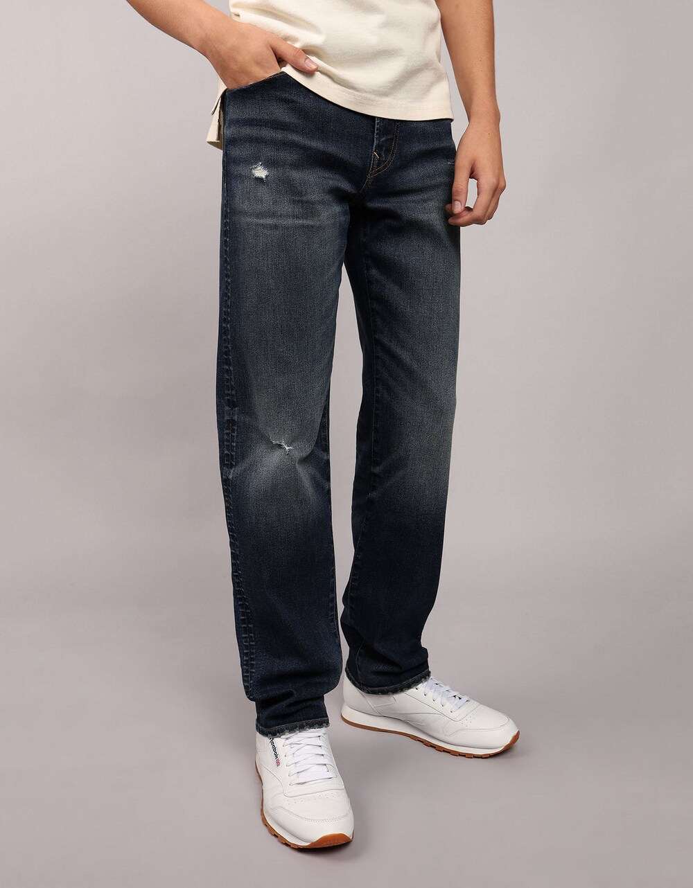 American Eagle Men Navy AirFlex+ Original Straight Jean