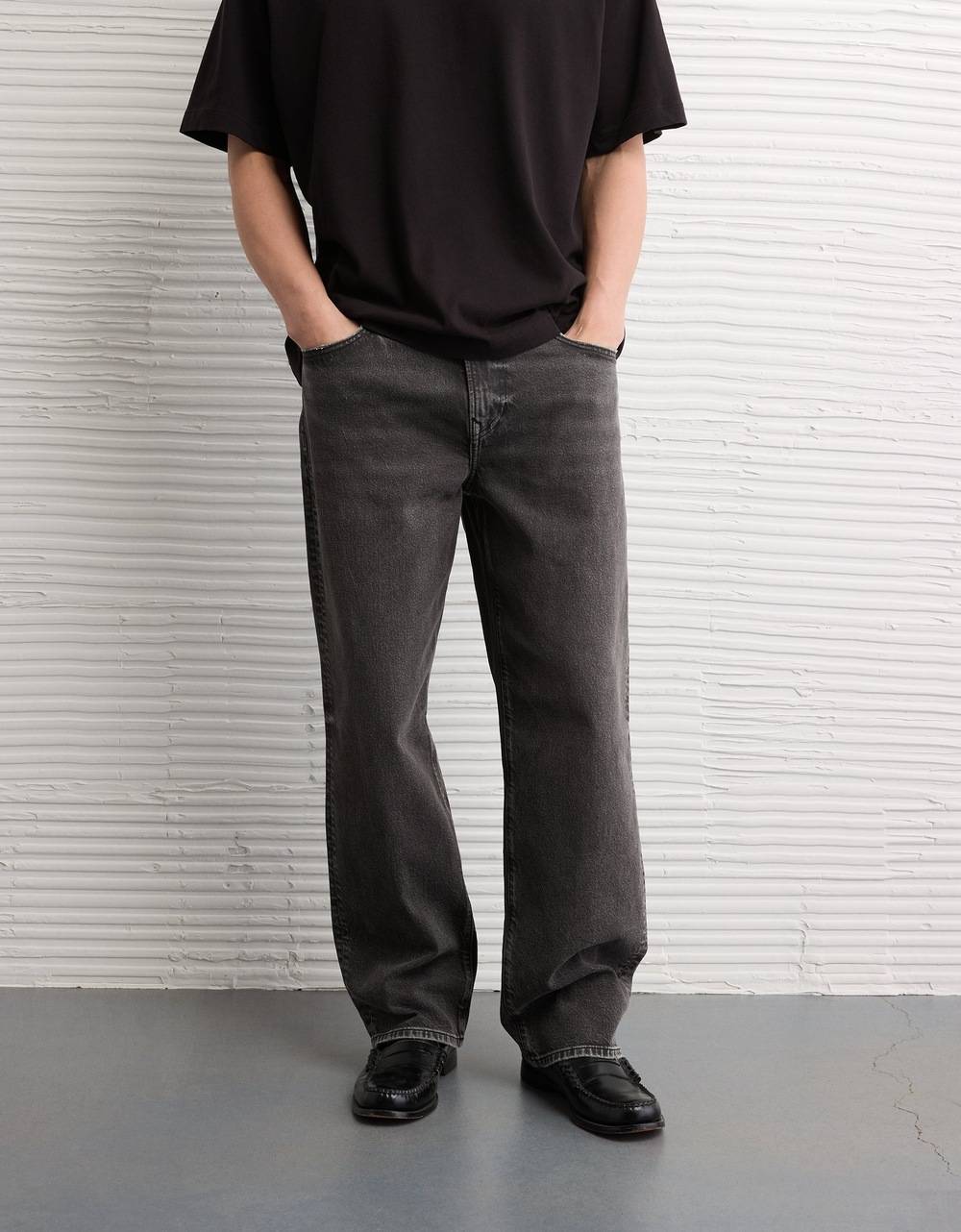 American Eagle Men Always Black Loose Fit Jeans