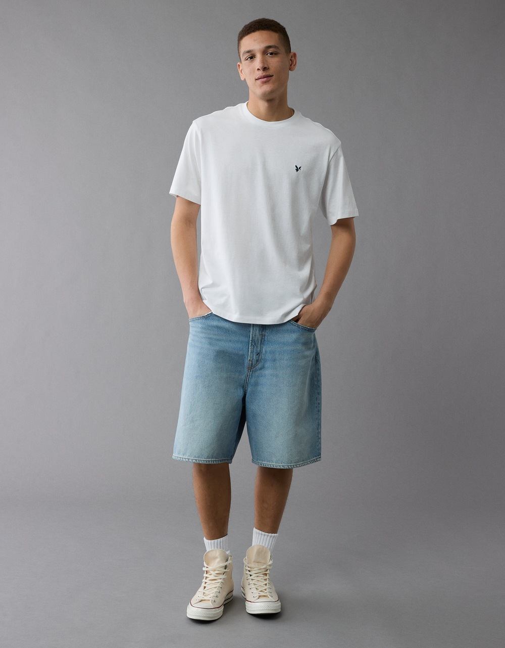 American Eagle Men White  Icon T-Shirt