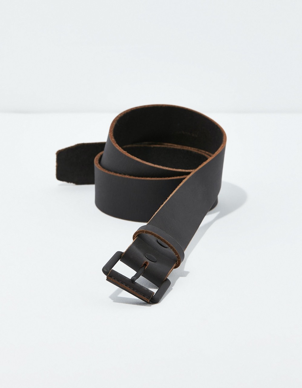 American Eagle Men Black Leather Workwear Belt