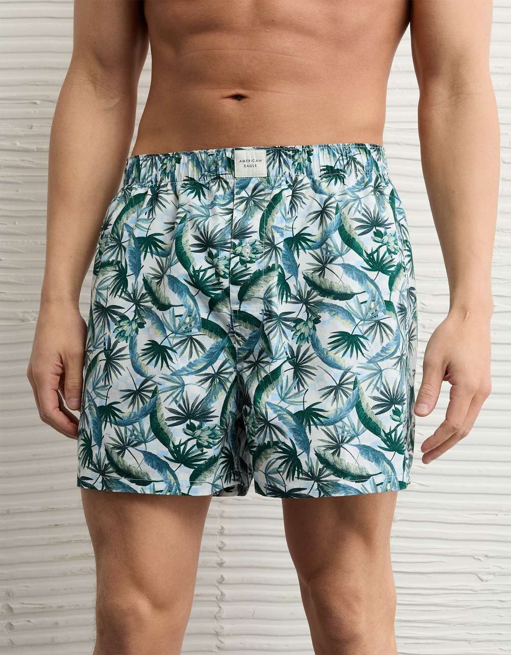 American Eagle Men White Mens Cactus Stretch Boxer Short