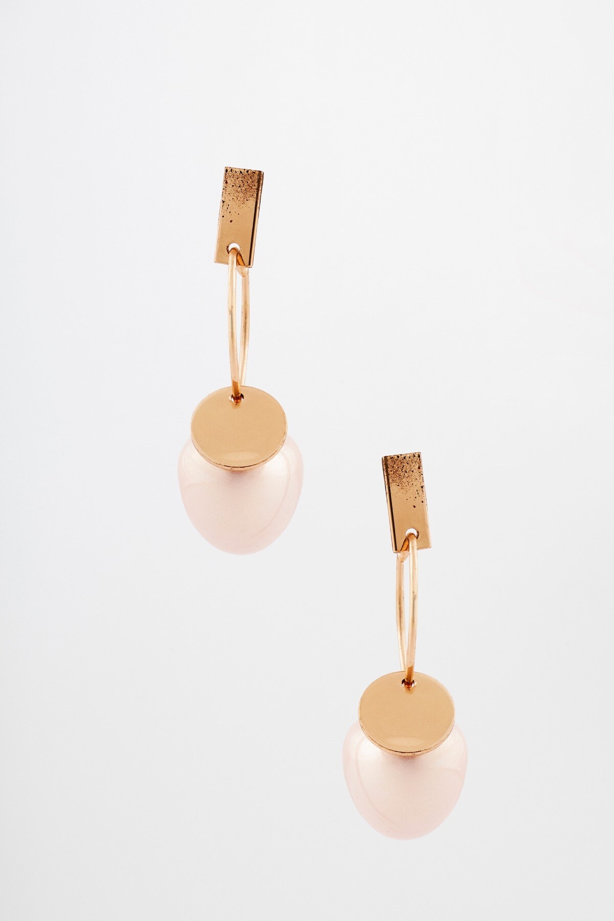 AND | Gold Pearl Dangler Earrings 0