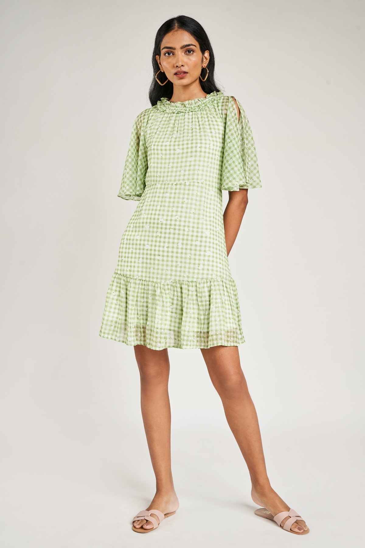 AND SAGE GREEN DRESS