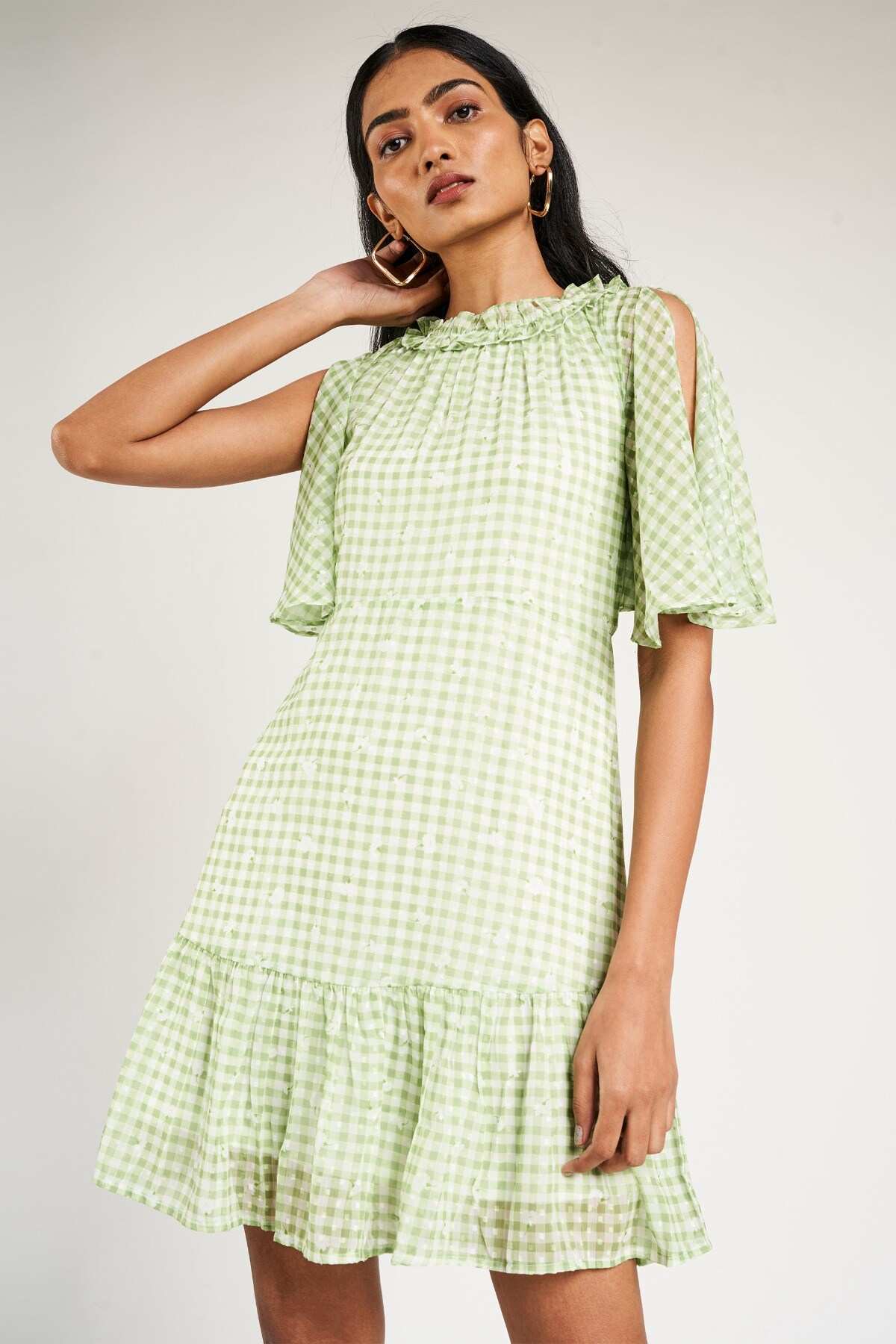 AND SAGE GREEN DRESS