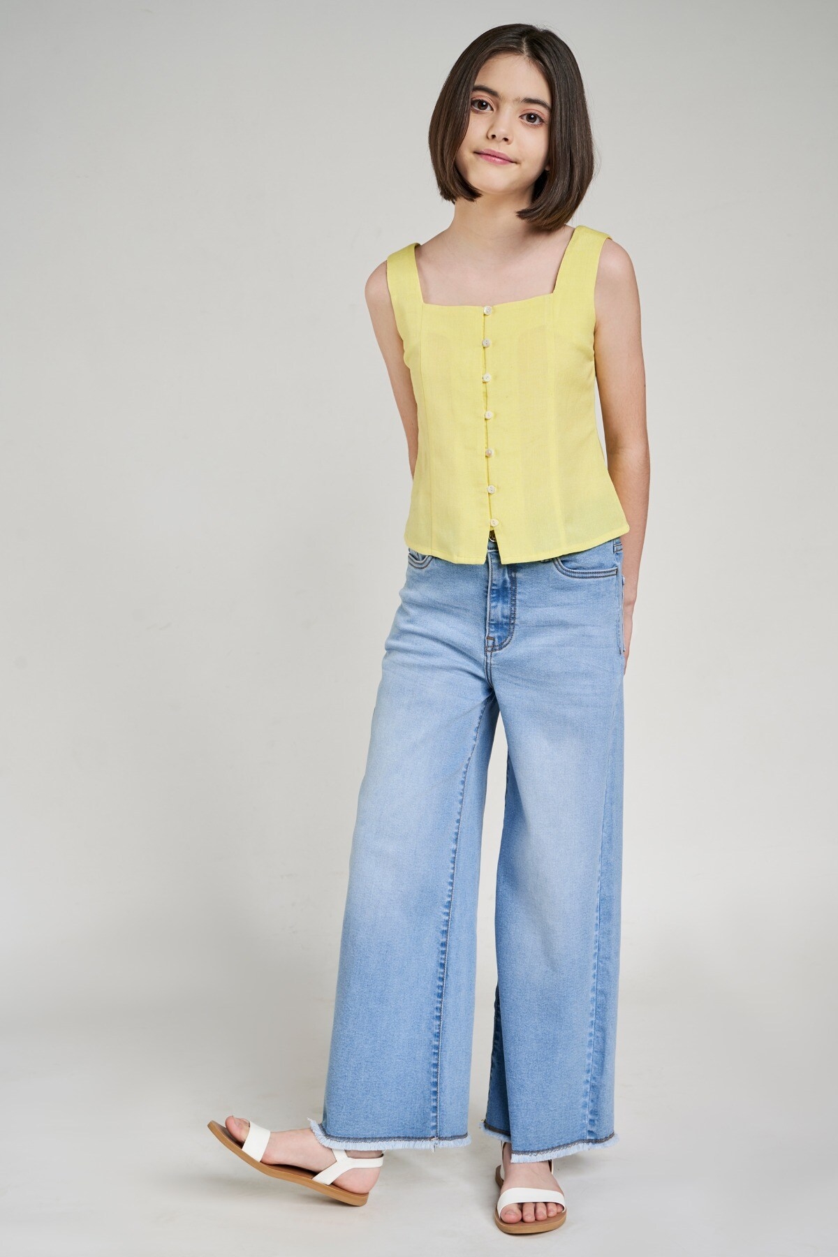 AND | Yellow Solid A-Line Top 1
