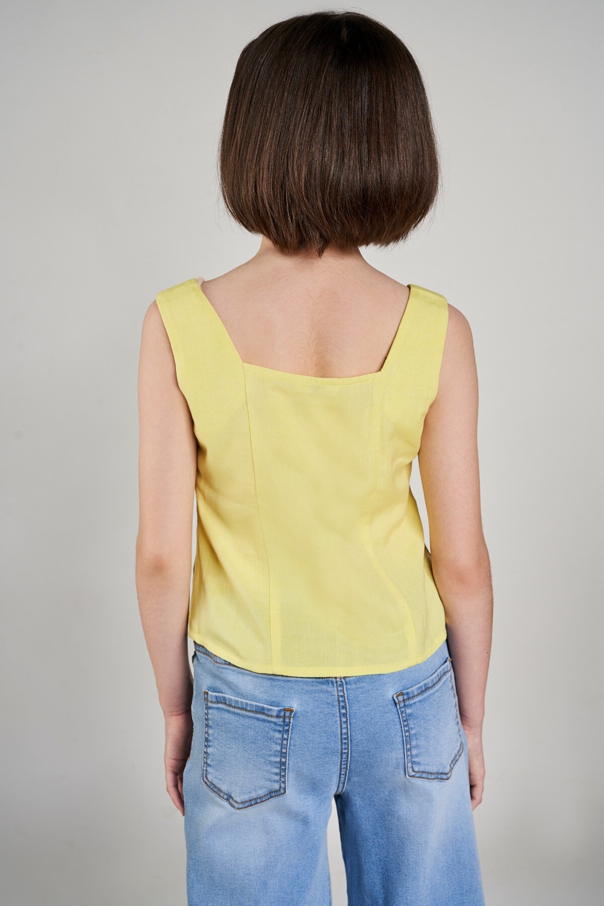 AND | Yellow Solid A-Line Top 4