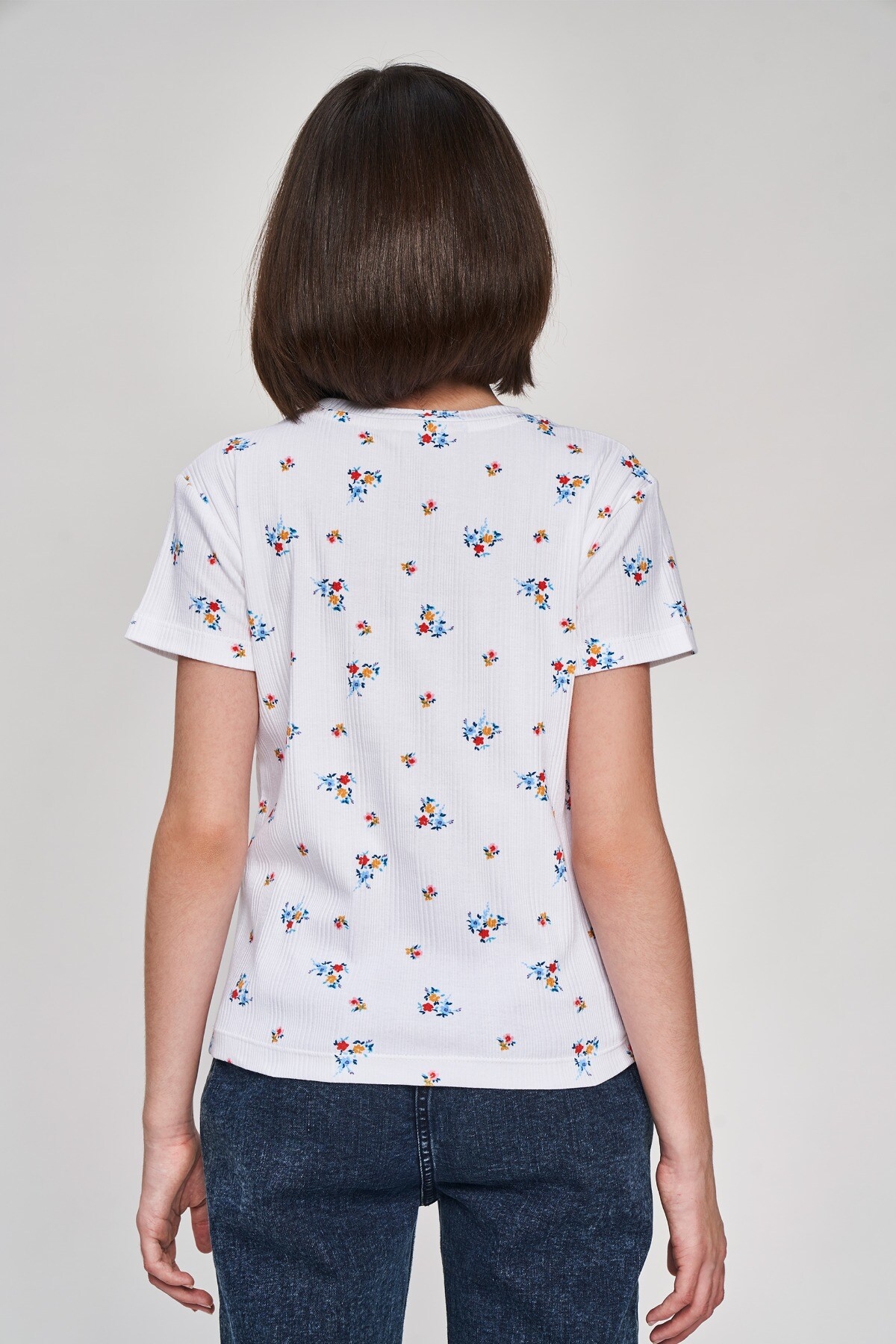 AND | White Floral Printed Shift Top 4