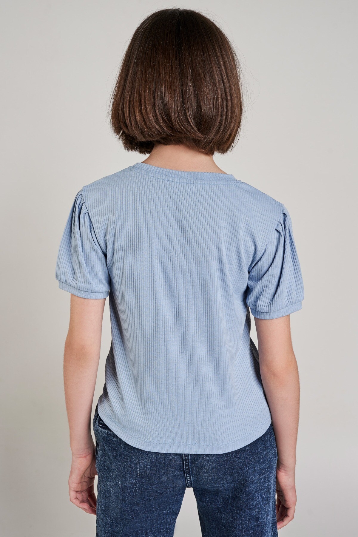 AND | Powder Blue Solid A-Line Top 2