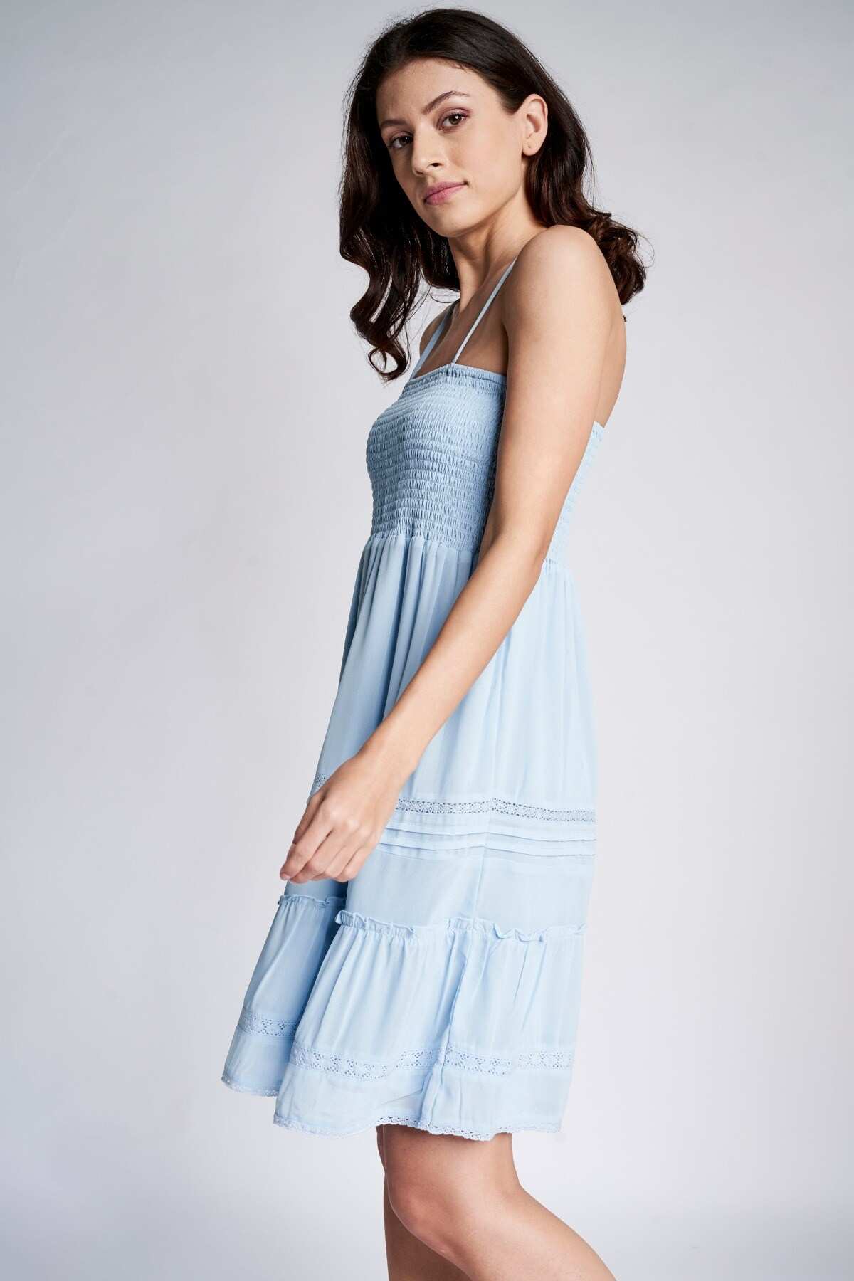 AND POWDER BLUE DRESS