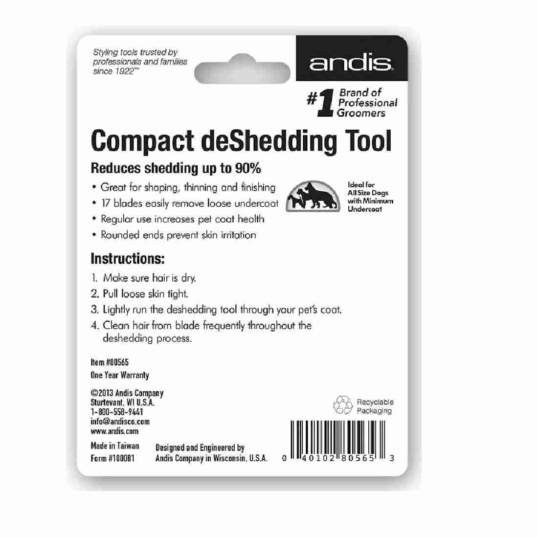 Andis Compact De-shedding Pet Tool