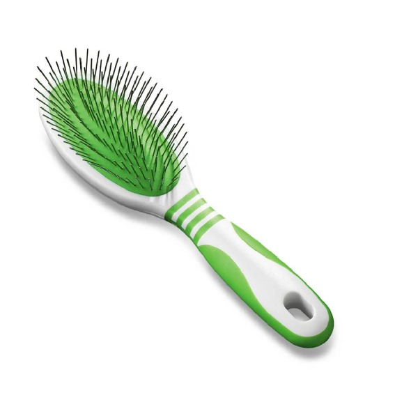 Andis Large Pin Brush White and Lime Green - Large