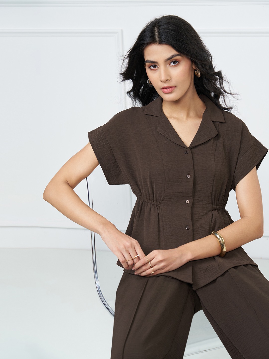 Brown Crush Texture Top