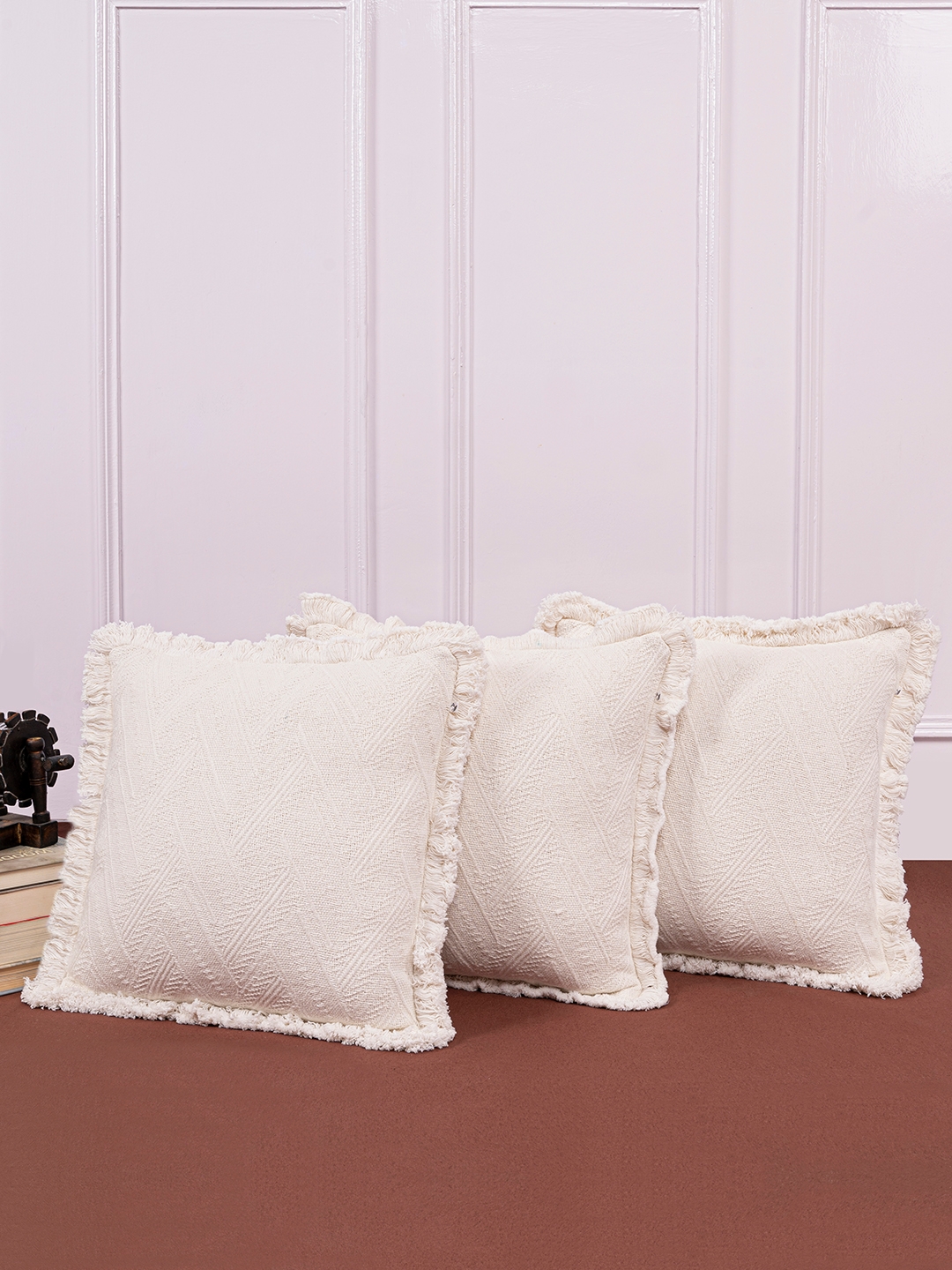 Pack of 3 Jacquard Cushion Cover
