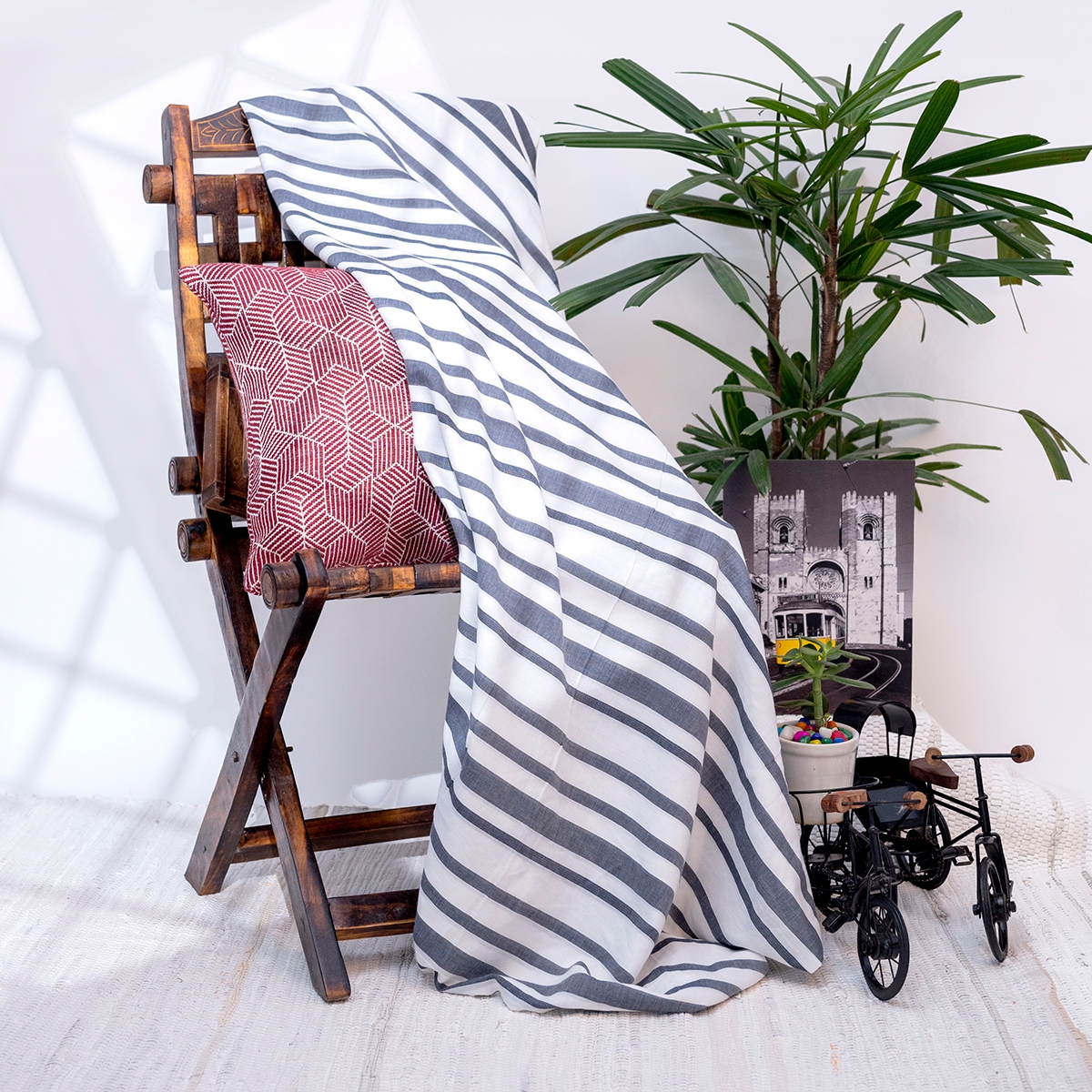 ANWYN | Cotton Striped Throws undefined