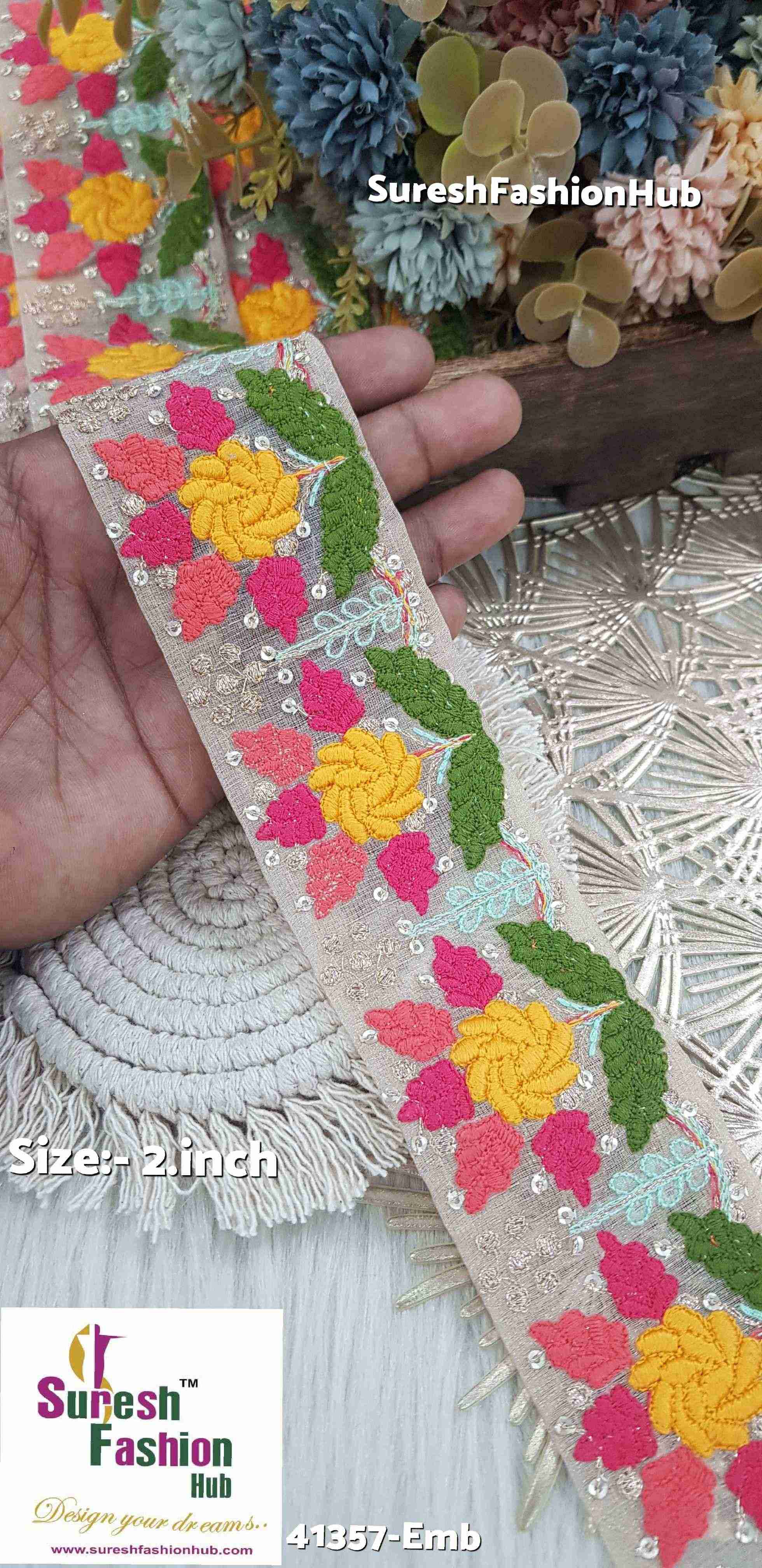 Organza Multi-Color Embroidery Lace