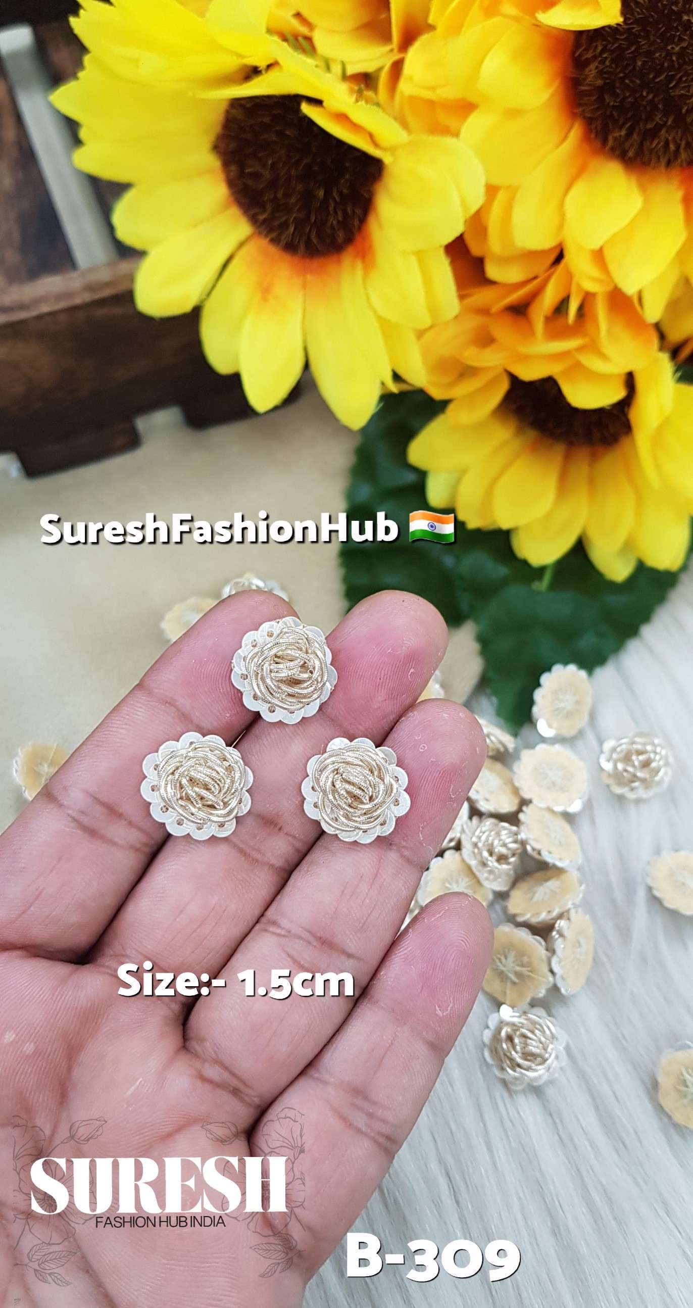 Handmade Zardosi Round Butti