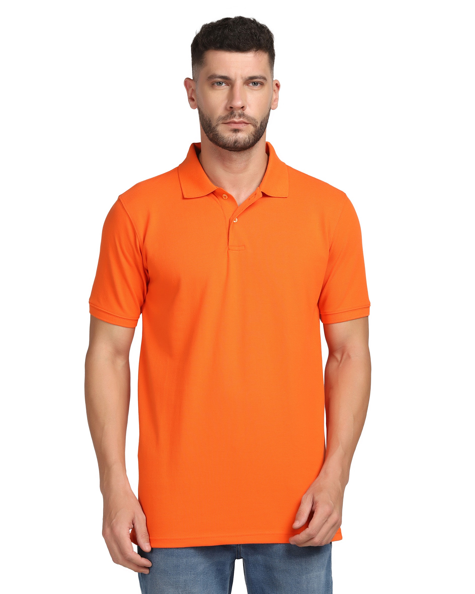 Solid Orange Polo