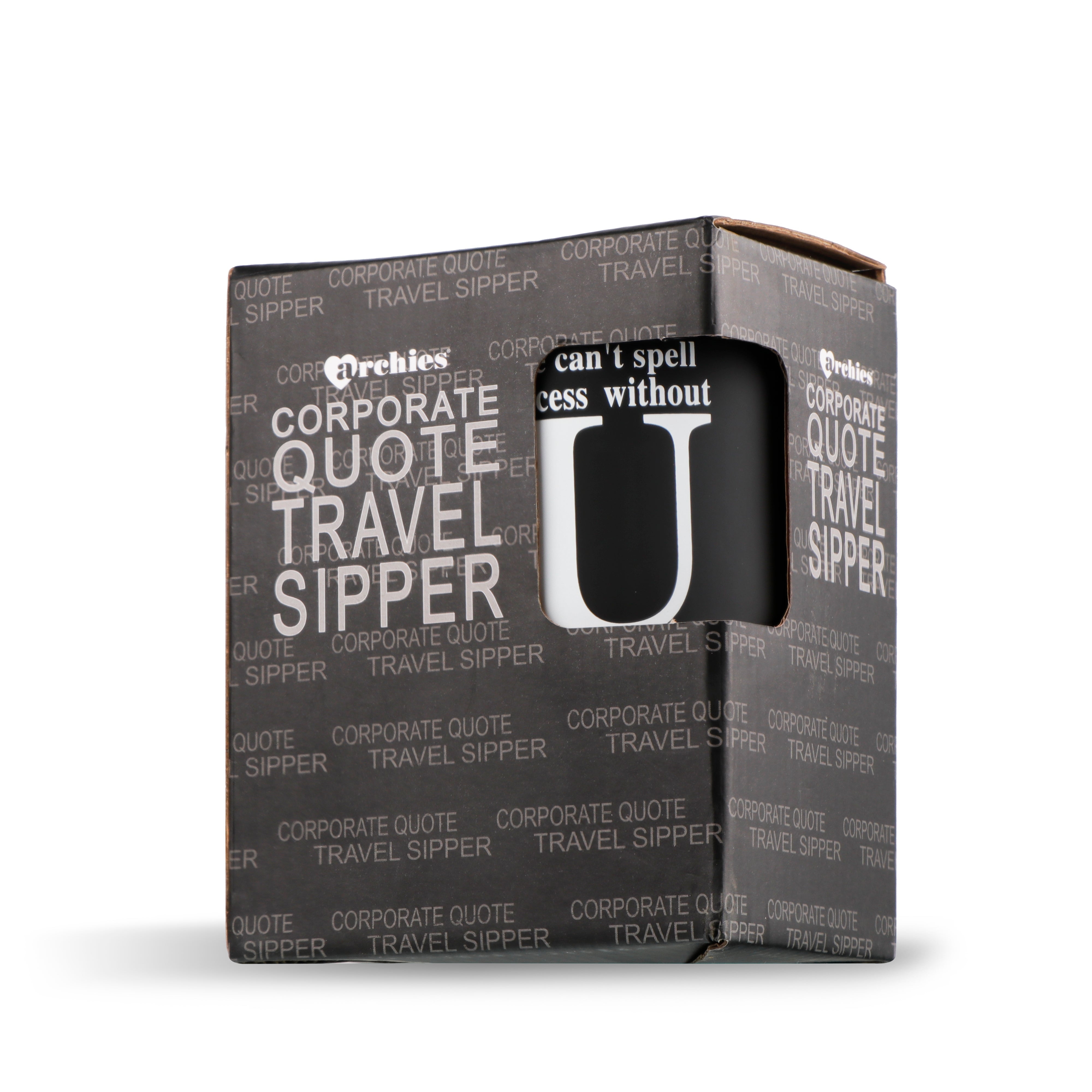 Archies | Archies Printed Hard PrasticTravel Sipper & Notebook combo with Corporate Quote Theme 3