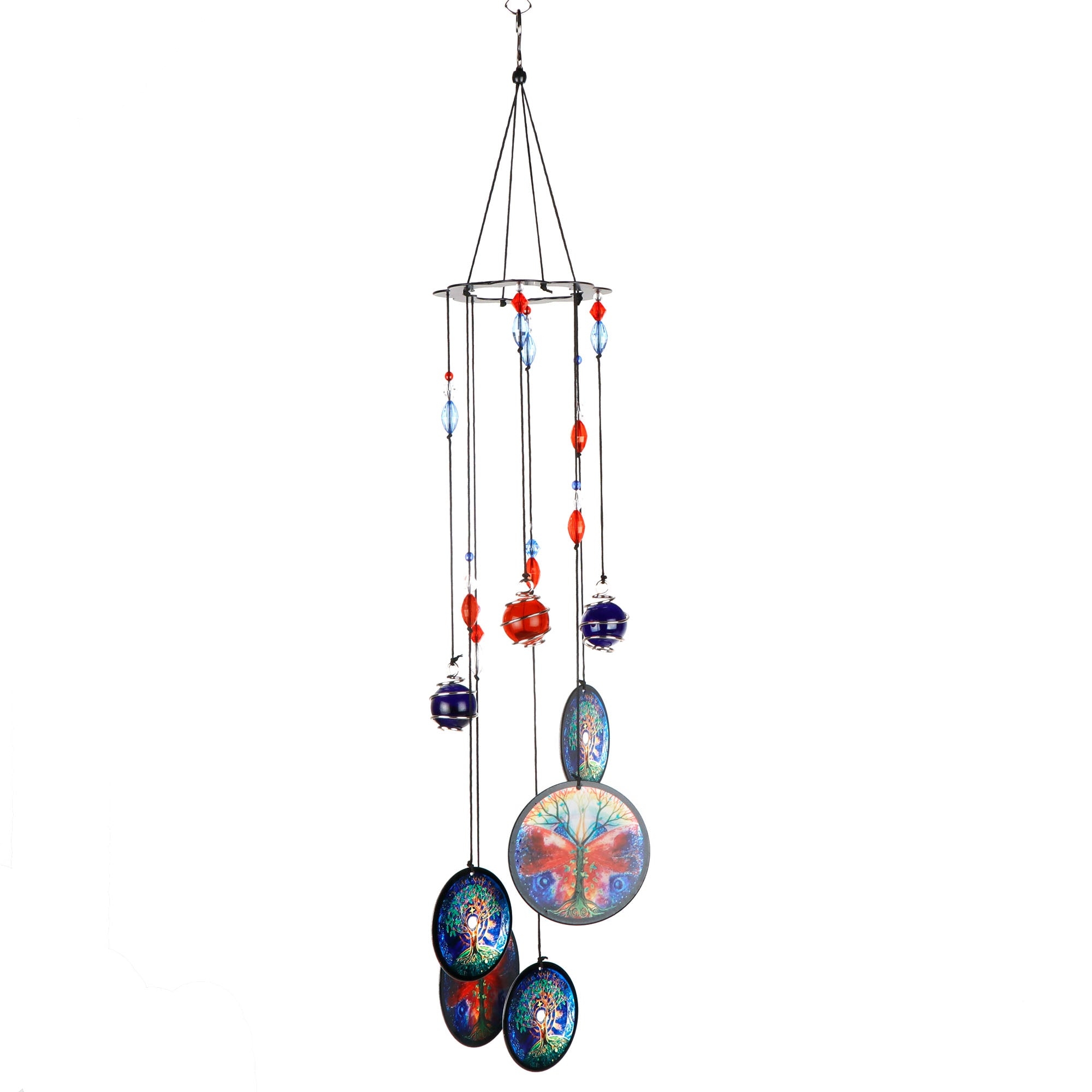 Archies | KEEPSAKE Metal Wind Chimes with 4 Bells with Door Hanger Wall wind chain 55CM Multicolor 0