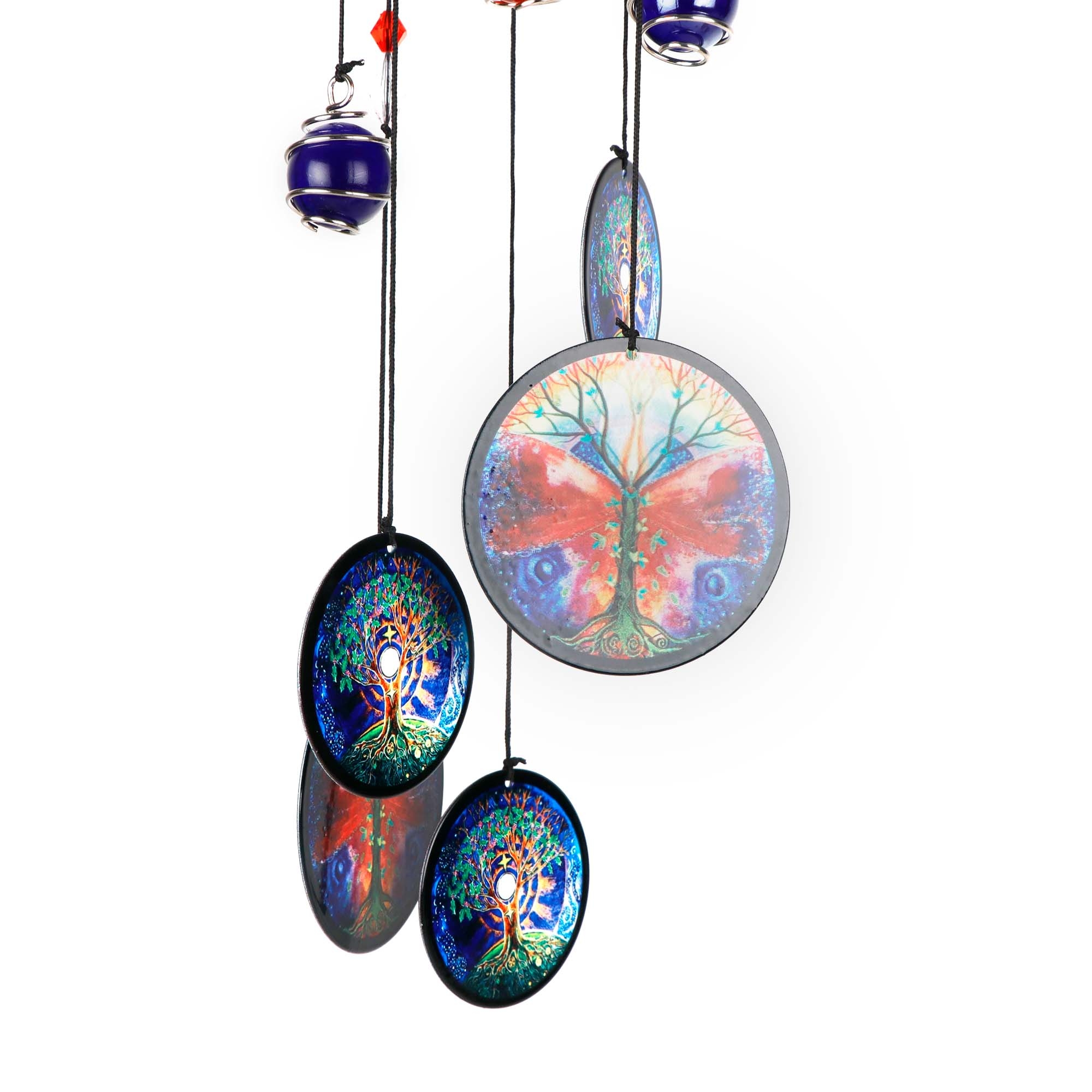 Archies | KEEPSAKE Metal Wind Chimes with 4 Bells with Door Hanger Wall wind chain 55CM Multicolor 1